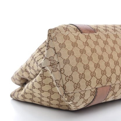 Gucci Monogram Medium Bamboo Bar Tote Brown 6 of 14