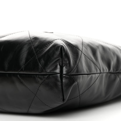 Chanel Shiny Calfskin Quilted Small Chanel 22 So Black 11 of 13