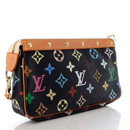 Louis Vuitton Monogram Multicolor Pochette Accessories Black 3 of 10