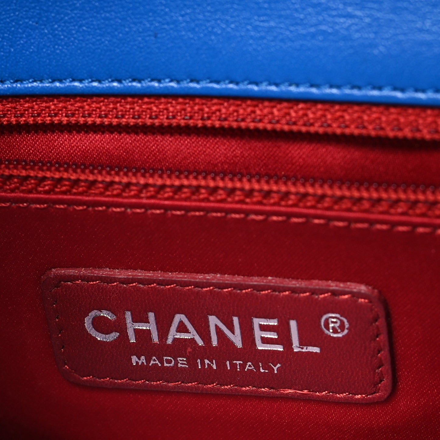 Vinyl Small Lipstick Flap Bag Blue Multicolor
