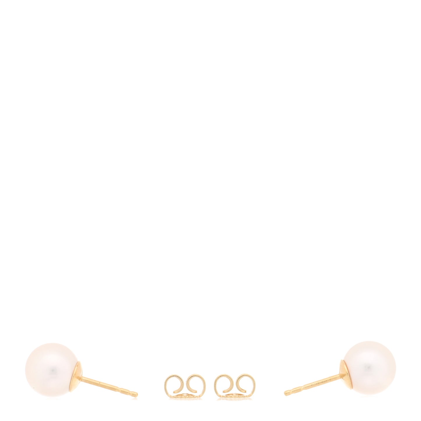 18K Yellow Gold Akoya Cultured Pearl 8.5mm Stud Earrings