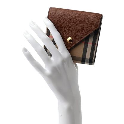 Burberry Grainy Calfskin Vintage Check Wallet Brown 2 of 8