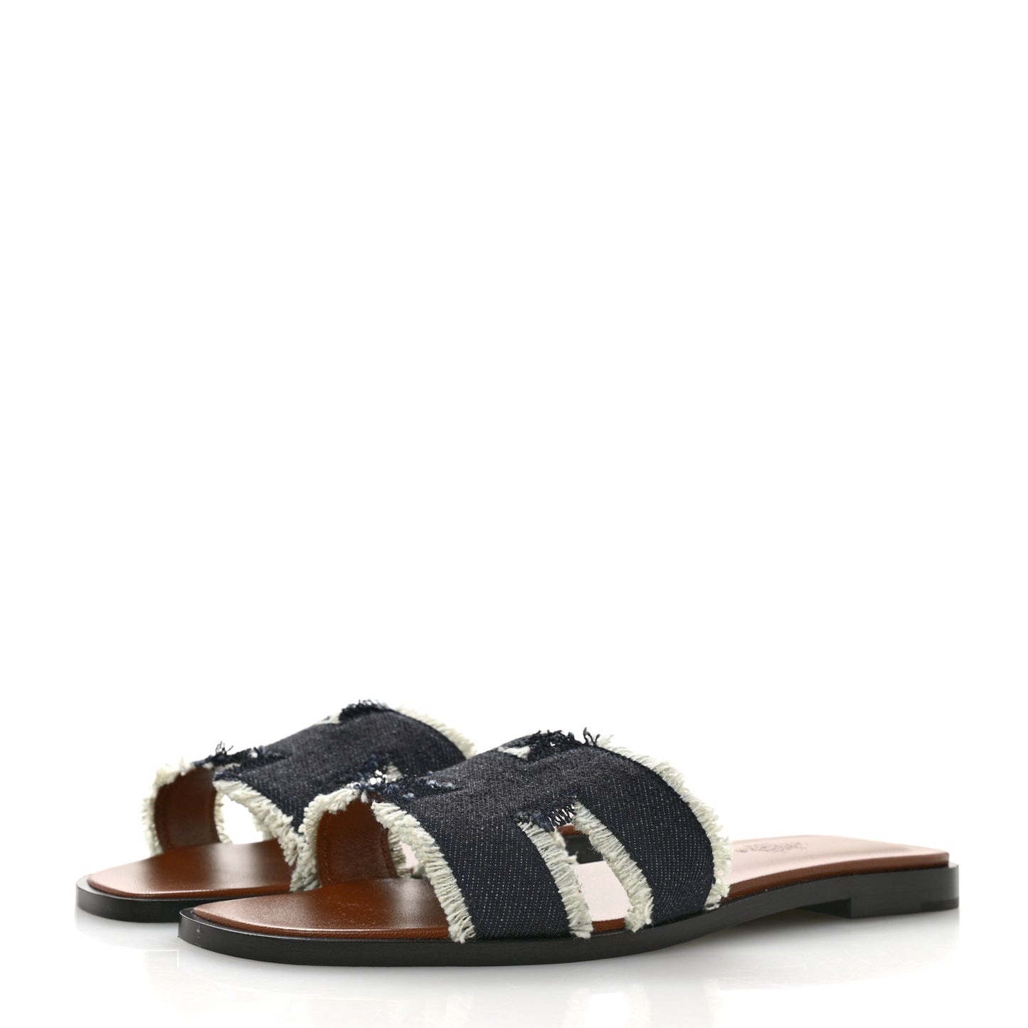 Denim Oran Fringe Sandals 36.5 Bleu Brut