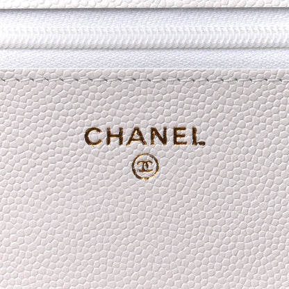 Chanel Caviar Quilted Wallet On Chain WOC White 6 of 12