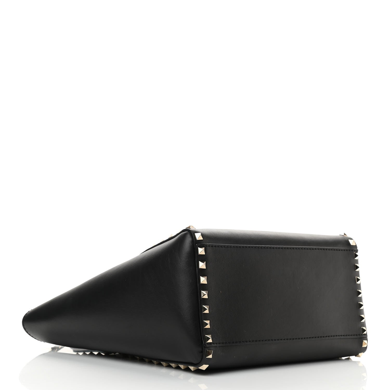 Valentino Garavani Vitello Rockstud Double Handle Tote Black 4 of 13