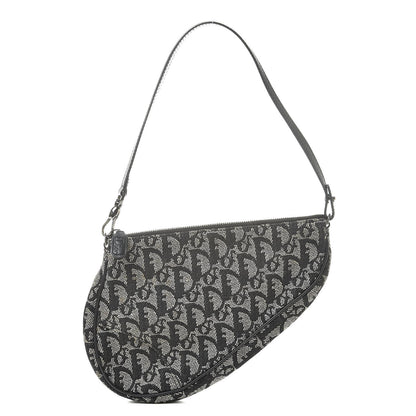 Christian Dior Monogram Mini Saddle Pochette Black 1 of 12