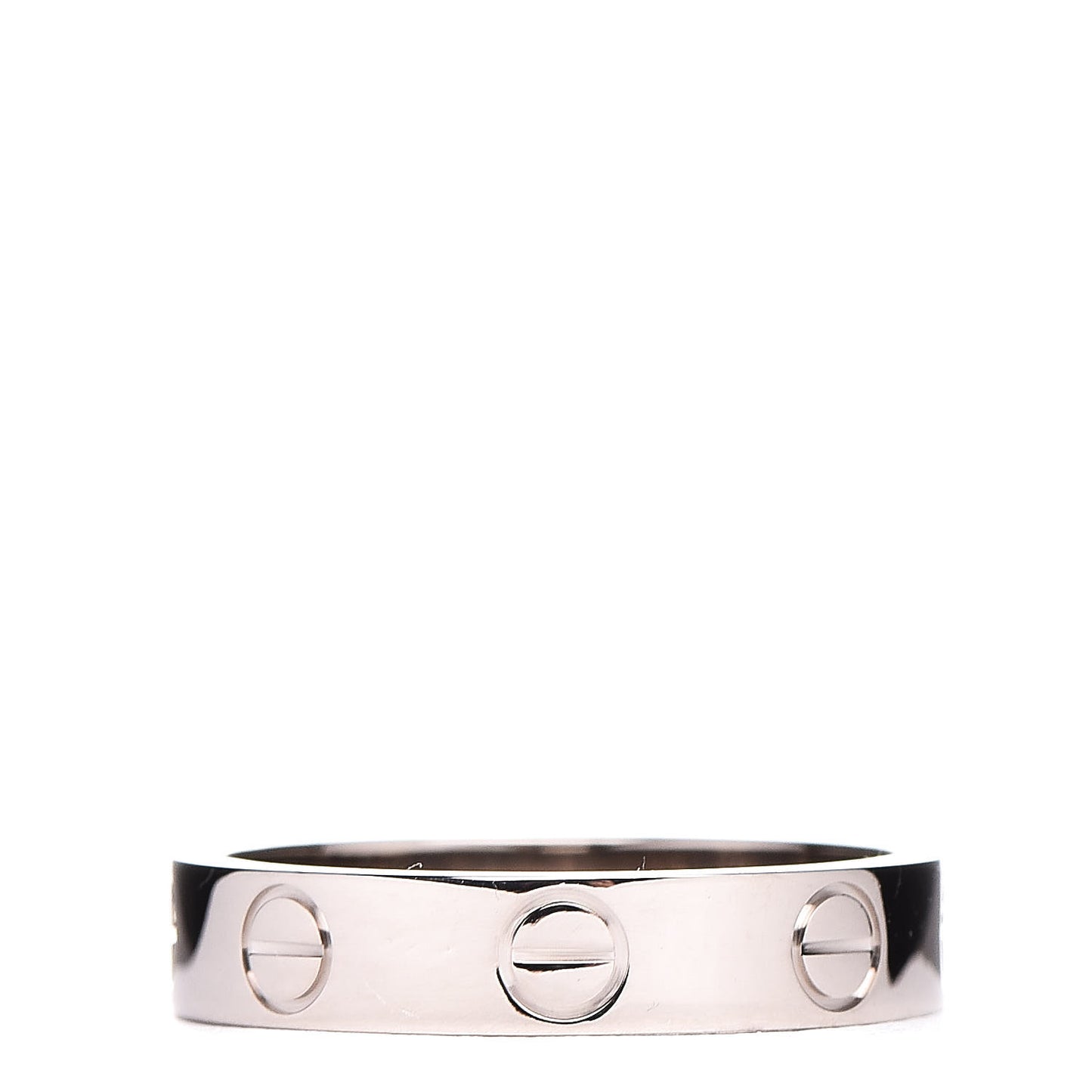 18K White Gold 3.5mm LOVE Wedding Band Ring 48 4.5