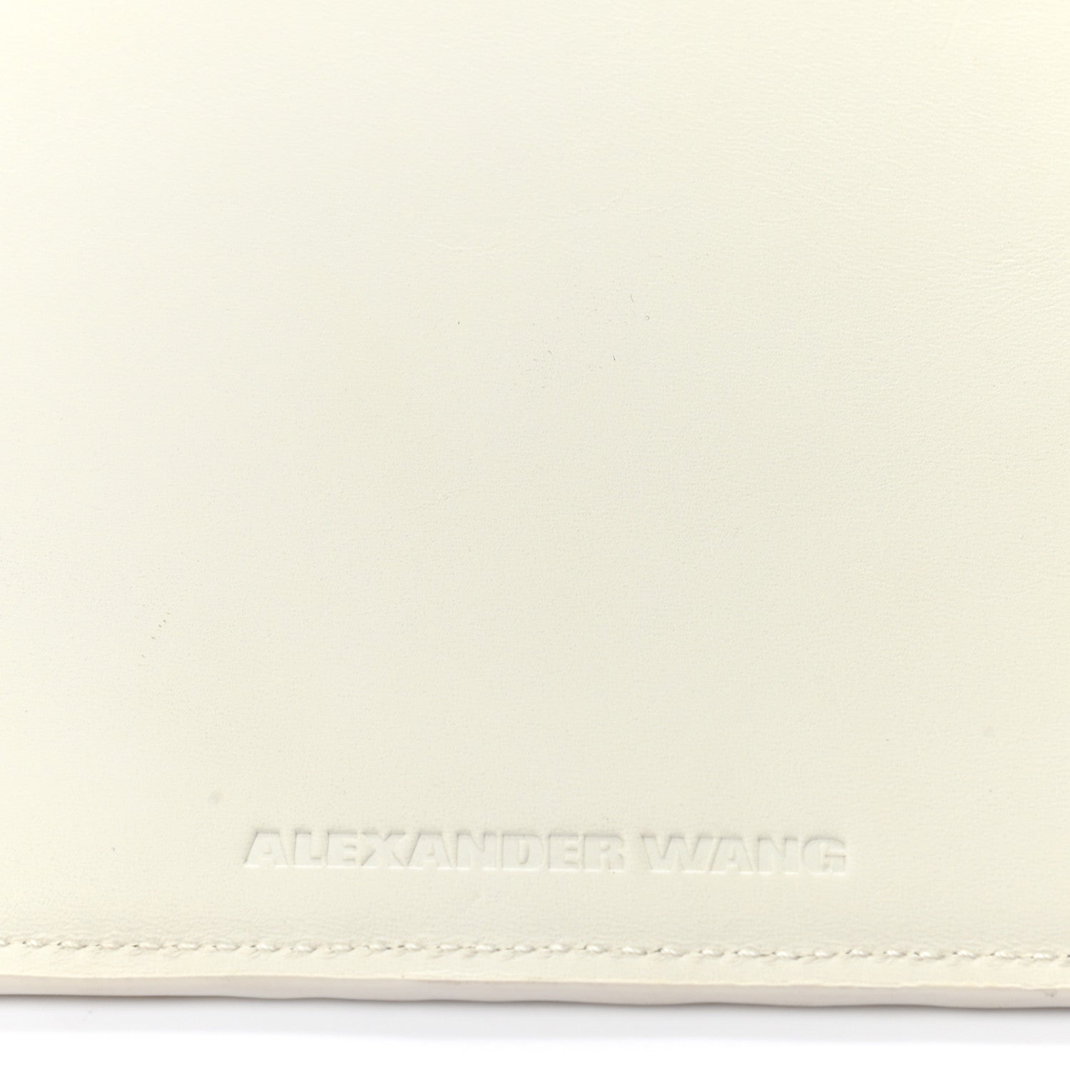 Alexander Wang Calfskin Snakeskin Embossed Prisma Flat Pouch White Silver Hardware 12 of 14