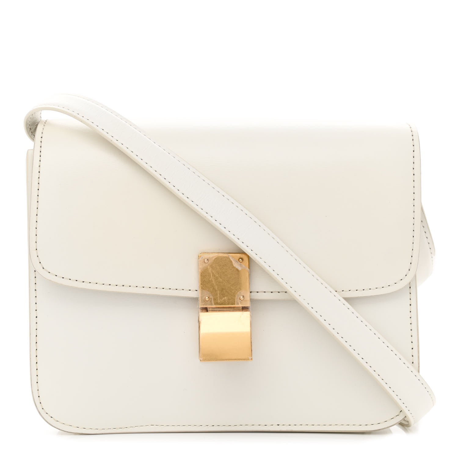 Celine Box Calfskin Teen Classic Box Flap Bag White 1 of 13