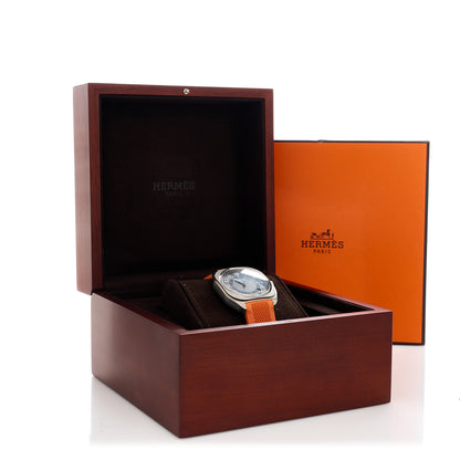 Hermes Titanium Rubber 39mm H08 Automatic Watch Orange 5 of 5