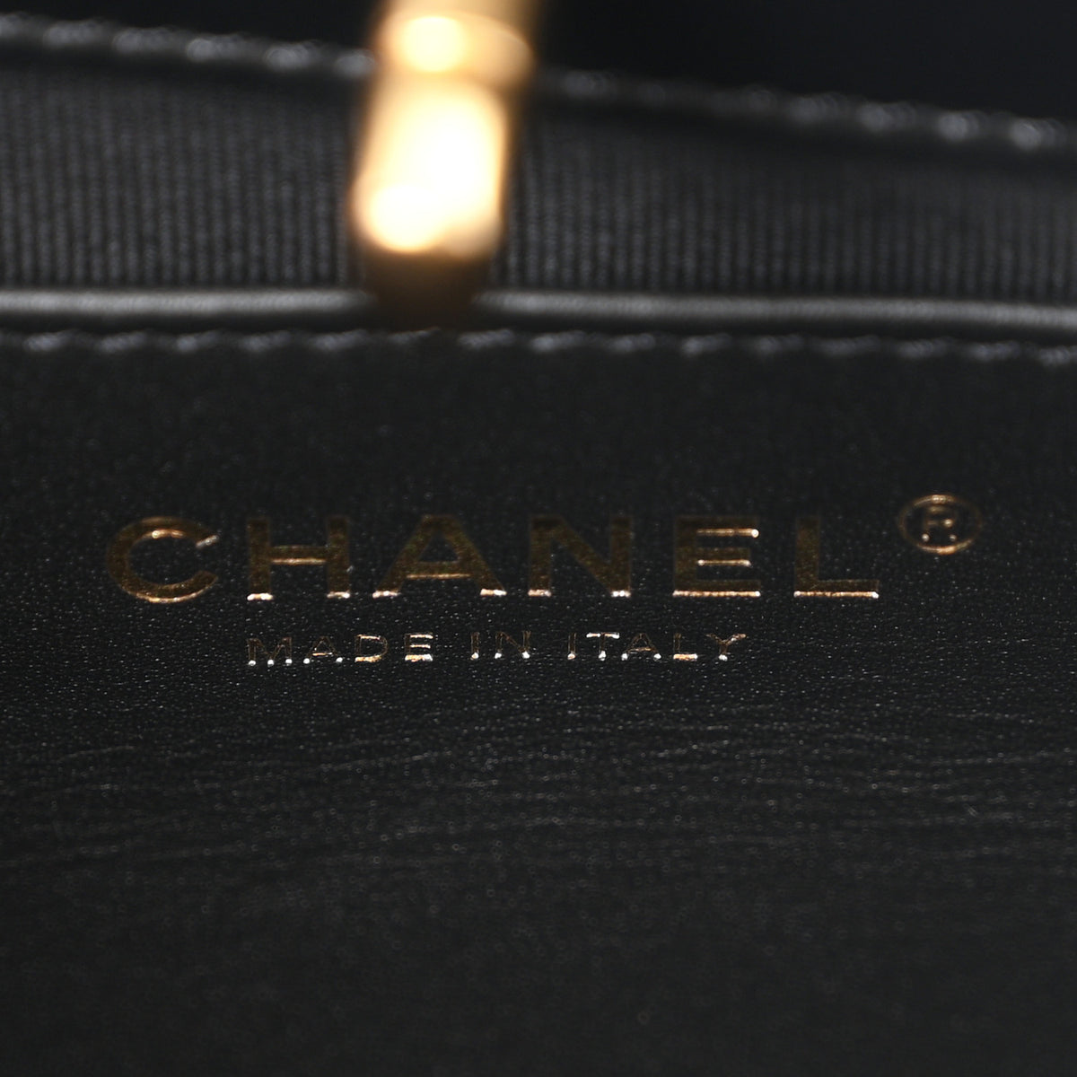 Shiny Lambskin Pearl Small Shopping Bag Black