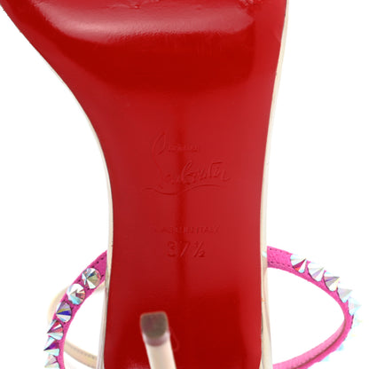 Christian Louboutin Metallic So Me 100 Sandals 37.5 Pink 6 of 12