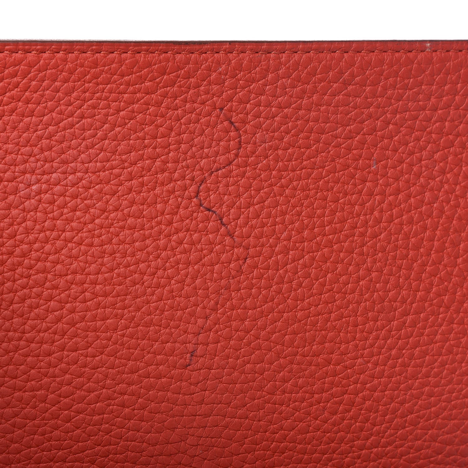 Hermes Taurillon Clemence Bi-Color Jypsiere 31 Gold Rouge Casaque 6 of 13