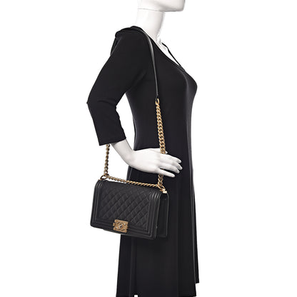 Chanel Caviar Quilted Medium Boy Flap Black 2 of 10