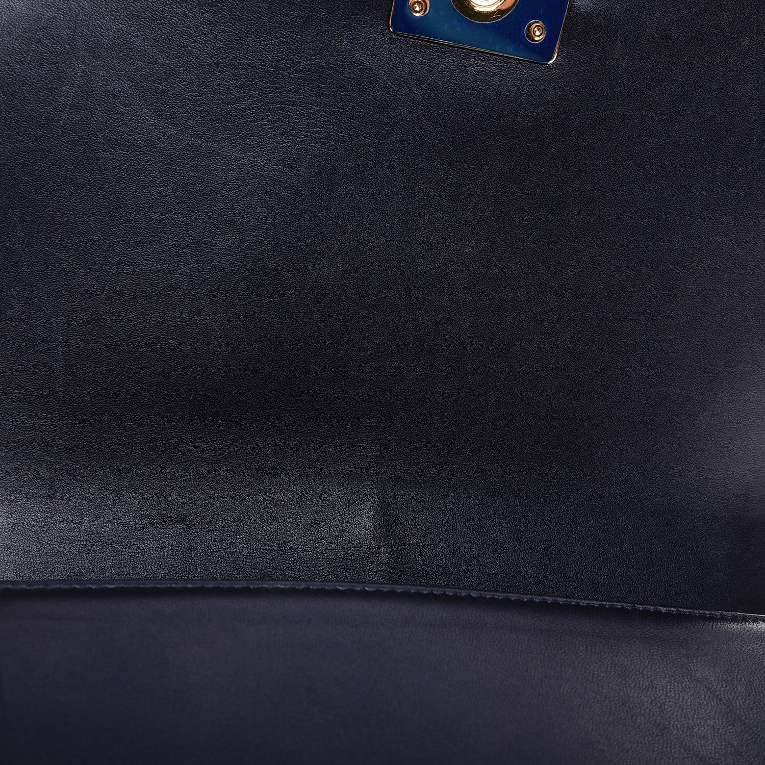Chanel Lambskin Embossed New Medium Boy Cube Flap Navy 8 of 14
