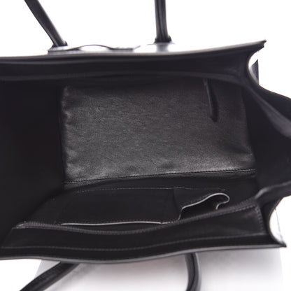 Celine Smooth Calfskin Woven Mini Luggage Black 7 of 13