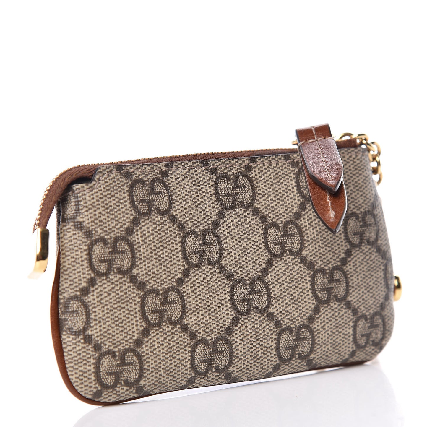 GG Supreme Monogram Key Case Brown
