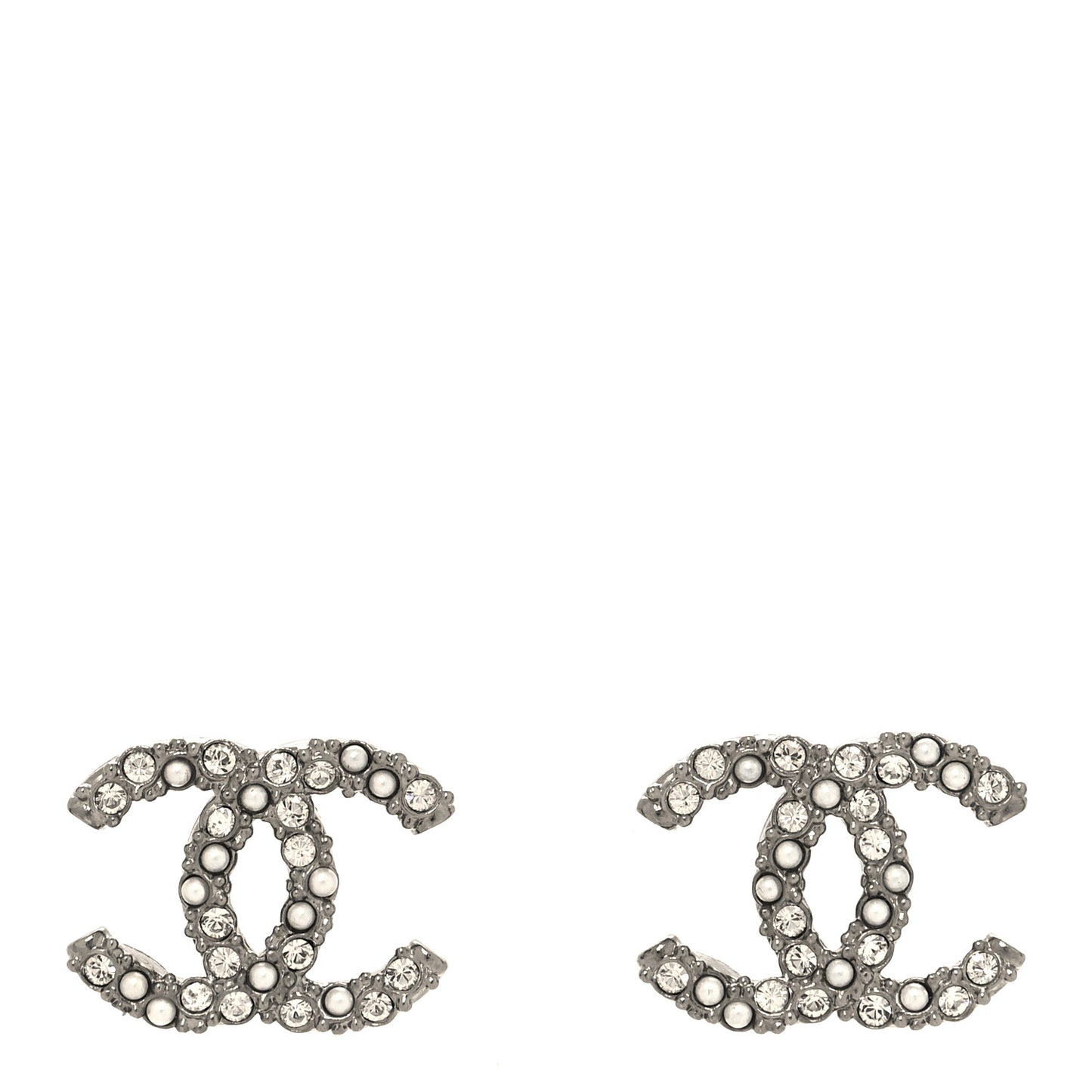 Ruthenium Crystal Pearl Caviar Earrings