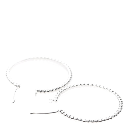 Van Cleef & Arpels 18K White Gold Small Perlee Hoop Earrings 3 of 5