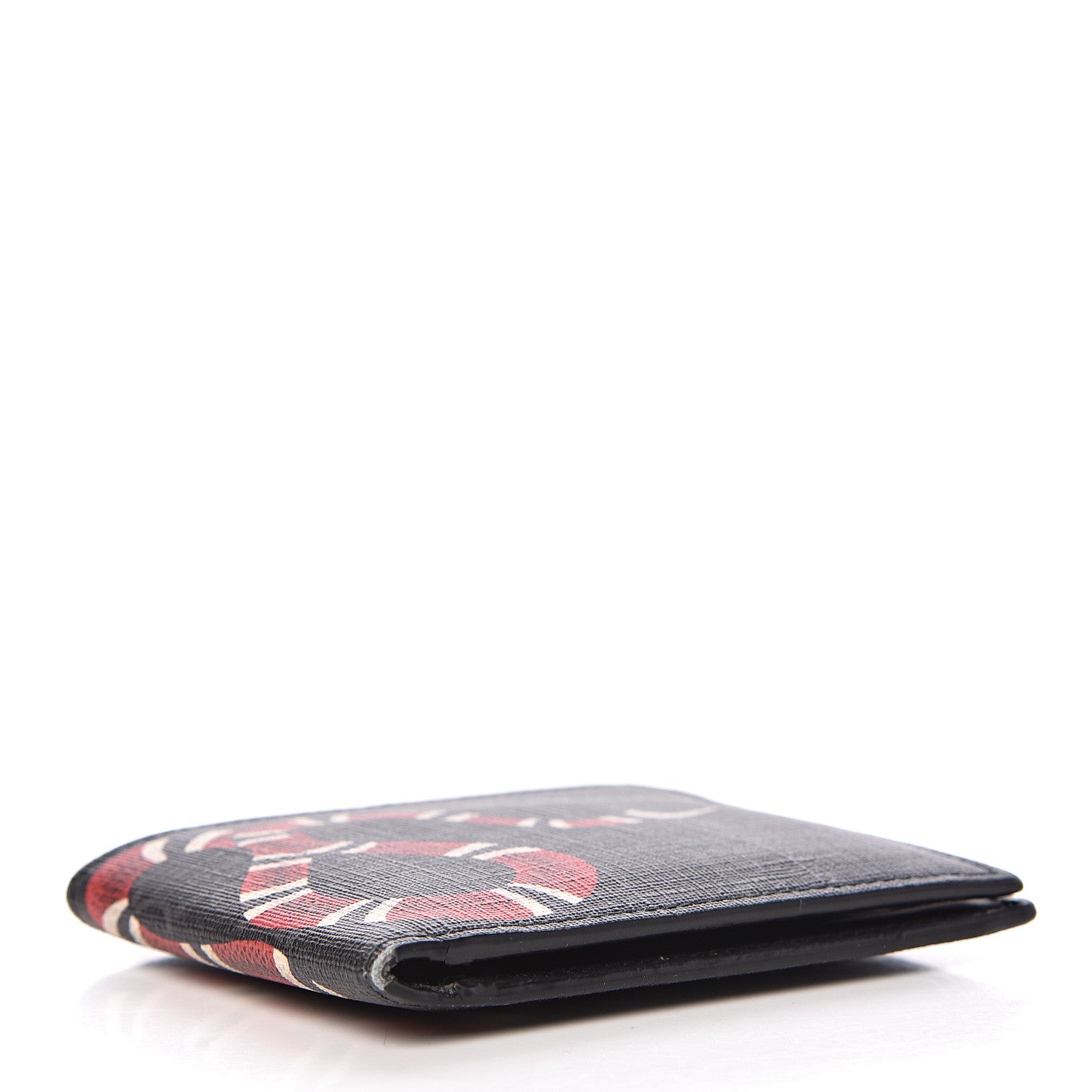 Gucci GG Supreme Monogram Kingsnake Nice Bi-Fold Wallet Black Grey 4 of 9