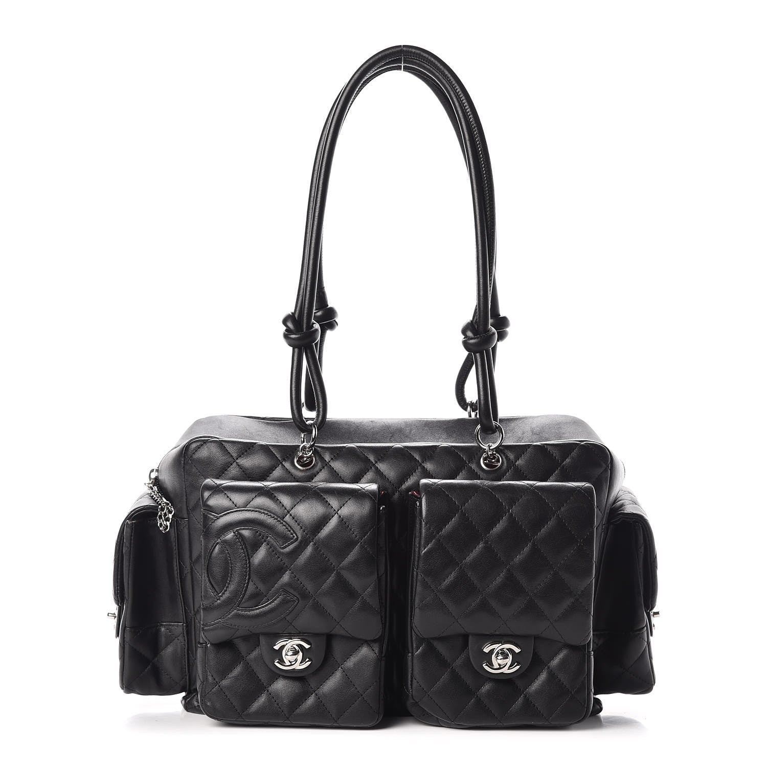 Chanel Calfskin Quilted Large Cambon Multipocket Reporter Black 1 of 8