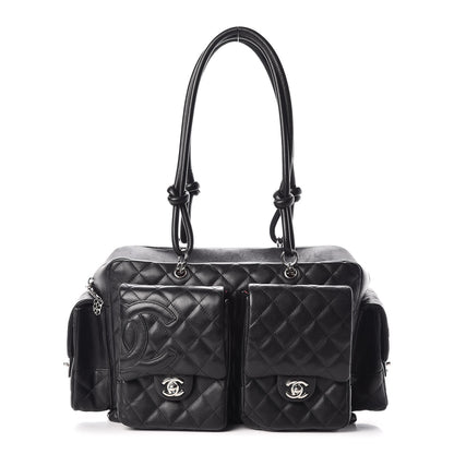 Chanel Calfskin Quilted Large Cambon Multipocket Reporter Black 1 of 8