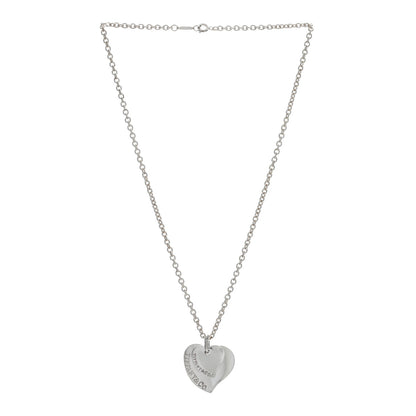 Tiffany Sterling Silver Double Heart Pendant Necklace 3 of 4