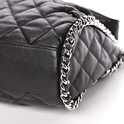 Chanel Washed Lambskin Chain Around Hobo Black 10 of 10