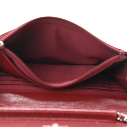 Chanel Caviar Quilted Wallet On Chain WOC Dark Red 5 of 12