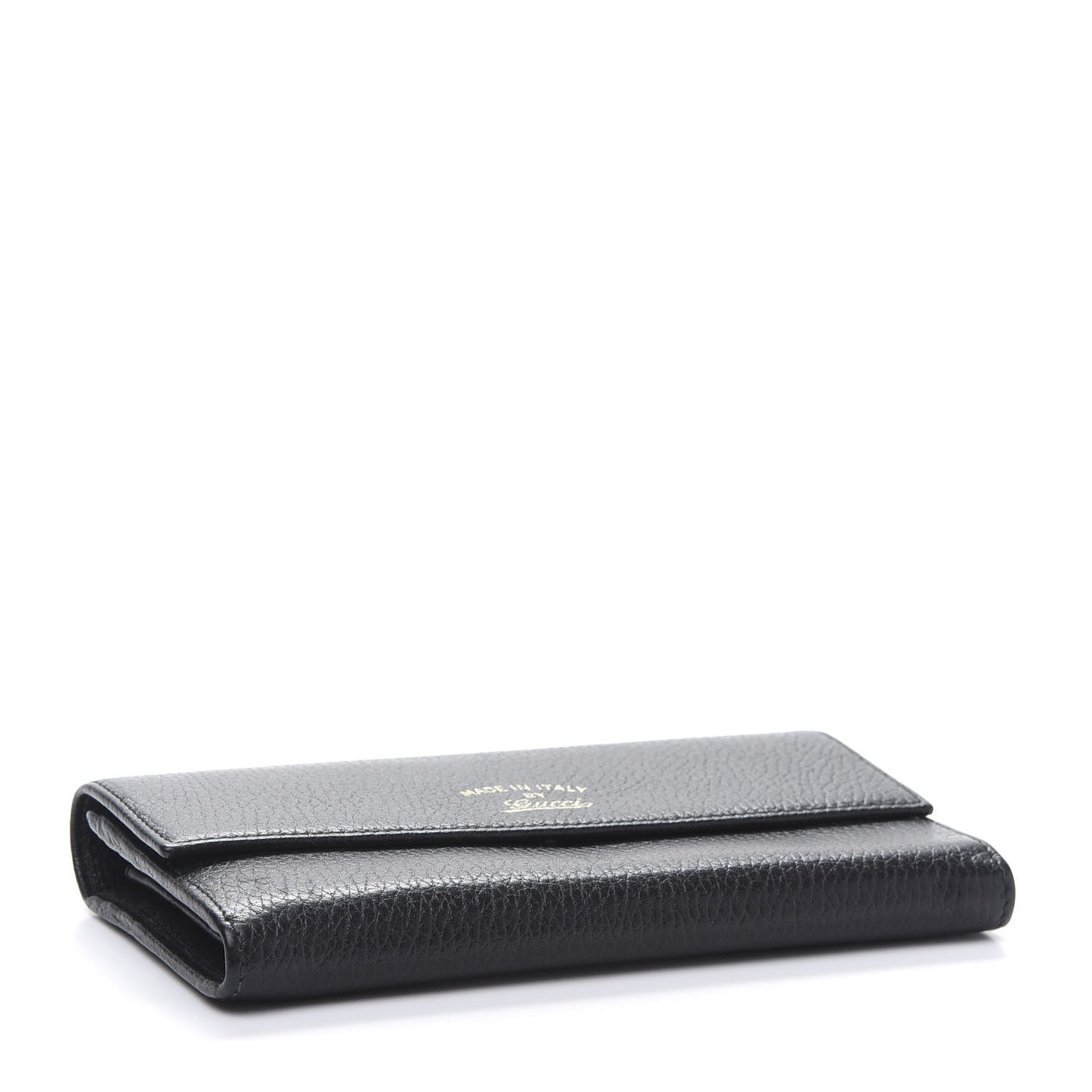 Dollar Calfskin Swing Continental Wallet Black