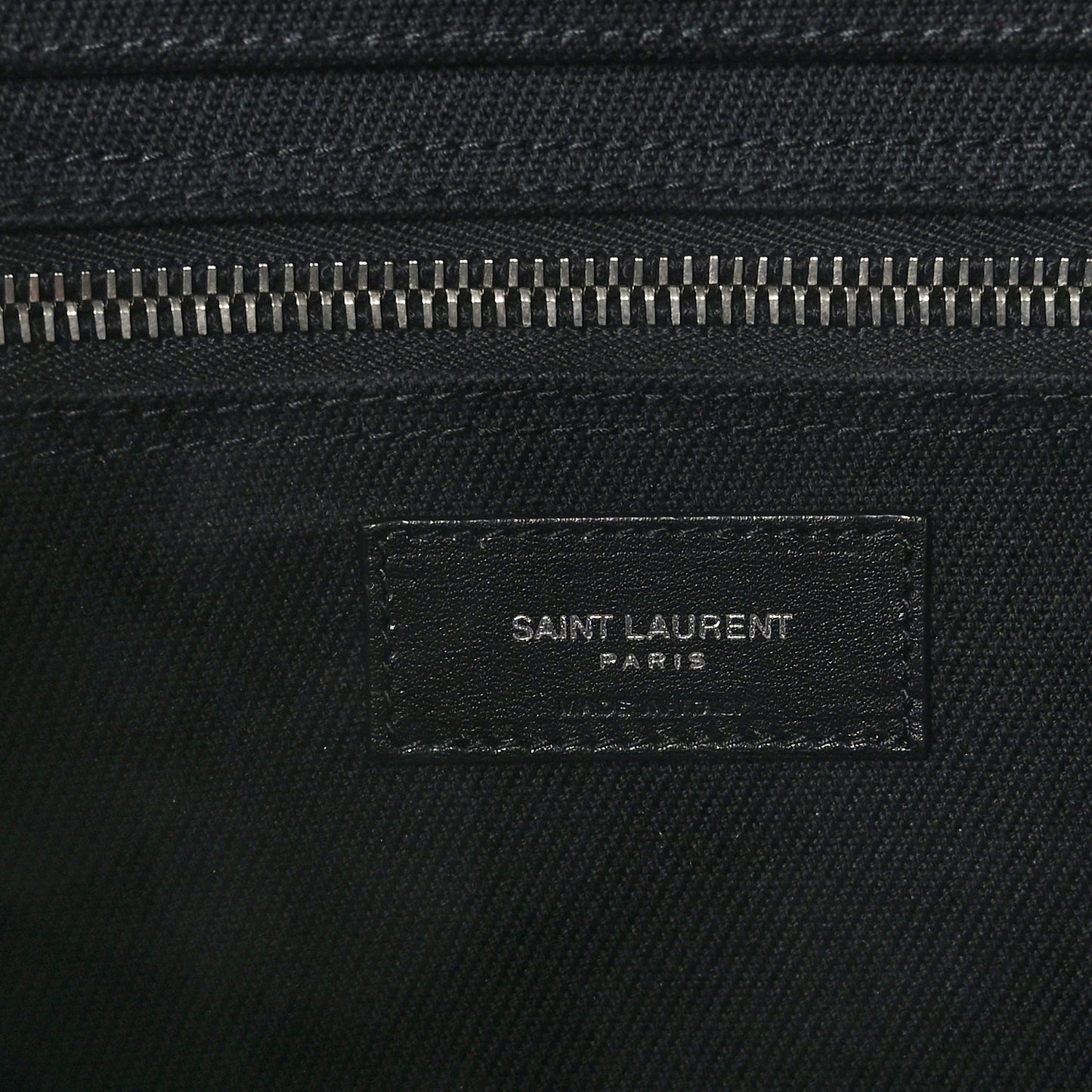 Linen Calfskin Rive Gauche Tote Black