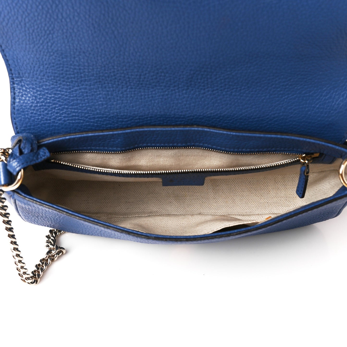 Pebbled Calfskin Medium Soho Flap Crossbody Caspian