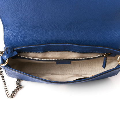 Gucci Pebbled Calfskin Medium Soho Flap Crossbody Caspian 5 of 12