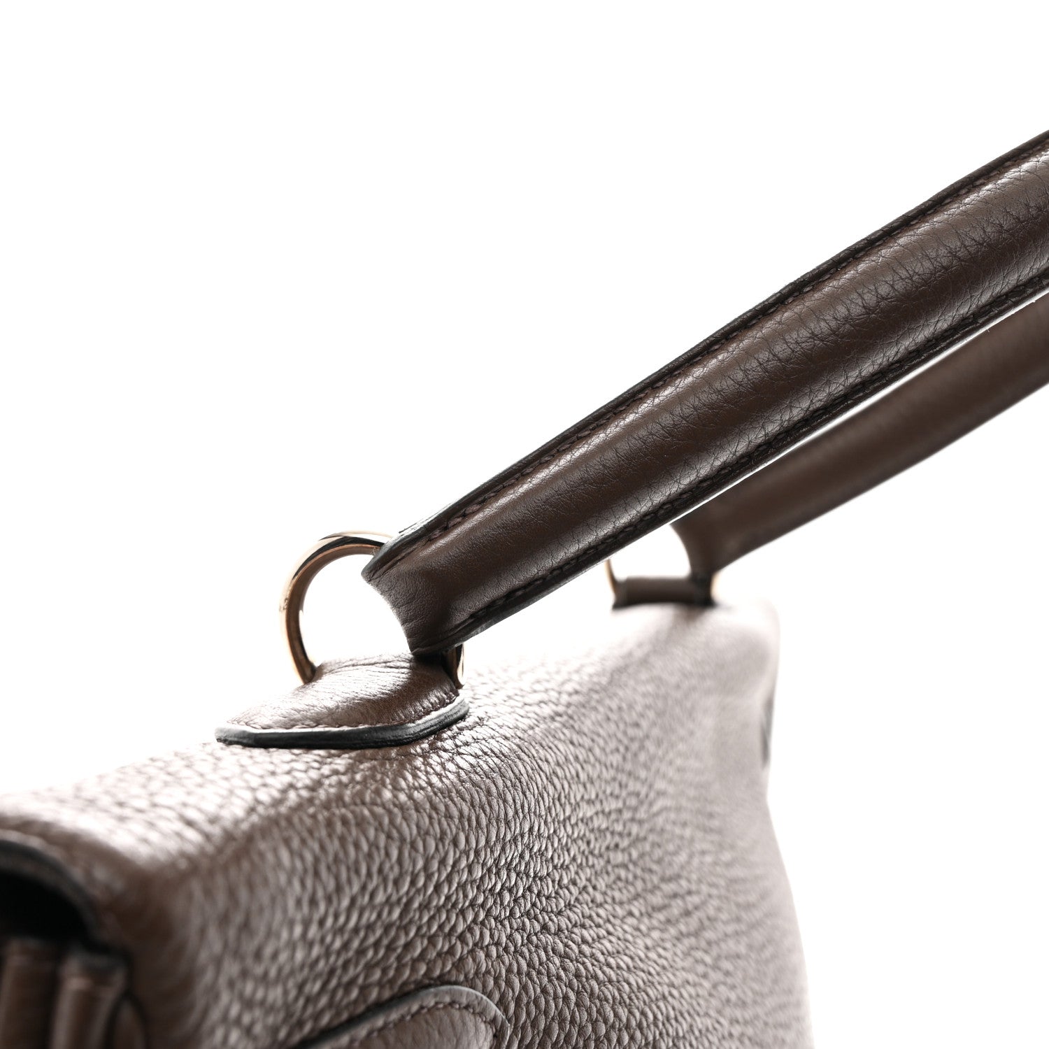 Hermes Taurillon Clemence Shoulder Kelly 40 Cafe 16 of 16