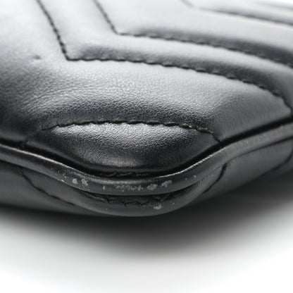Gucci Calfskin Matelasse GG Marmont Wrist Wallet Black 9 of 9
