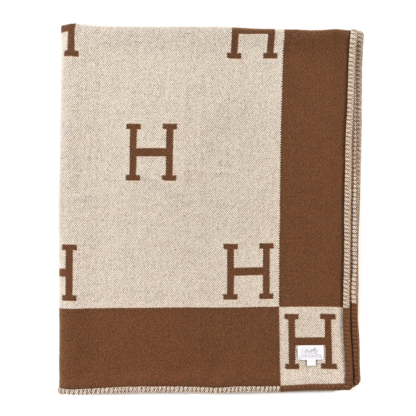 Wool Cashmere Avalon Blanket Ecru Camel