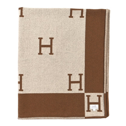 Hermes Wool Cashmere Avalon Blanket Ecru Camel 1 of 3