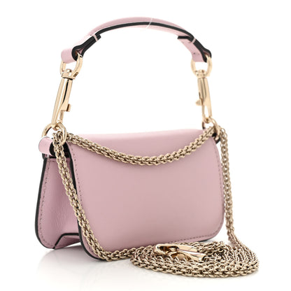 Valentino Garavani Calfskin Crystal Vlogo Micro Loco Shoulder Bag Rose Cannelle 3 of 9