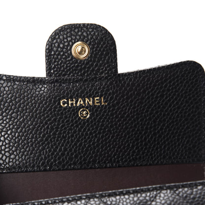 Chanel Caviar Quilted Compact Flap Wallet Black 6 of 9