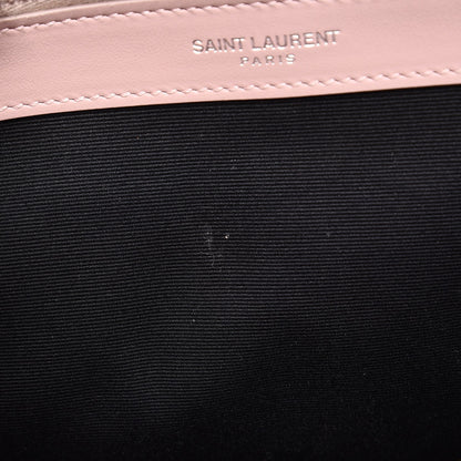 Saint Laurent Calfskin Y Quilted Monogram Medium Loulou Chain Satchel Rose Antic 14 of 15