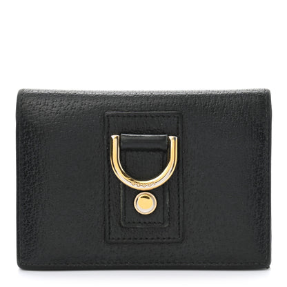Gucci Calfskin Boar Ring Card Holder Black 1 of 10