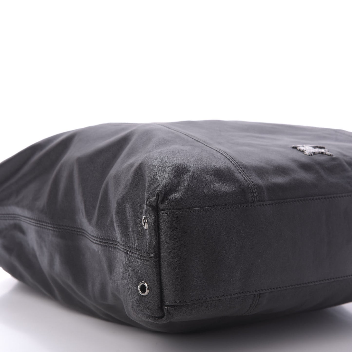 Calfskin Cinch Cord Shoulder Bag Black