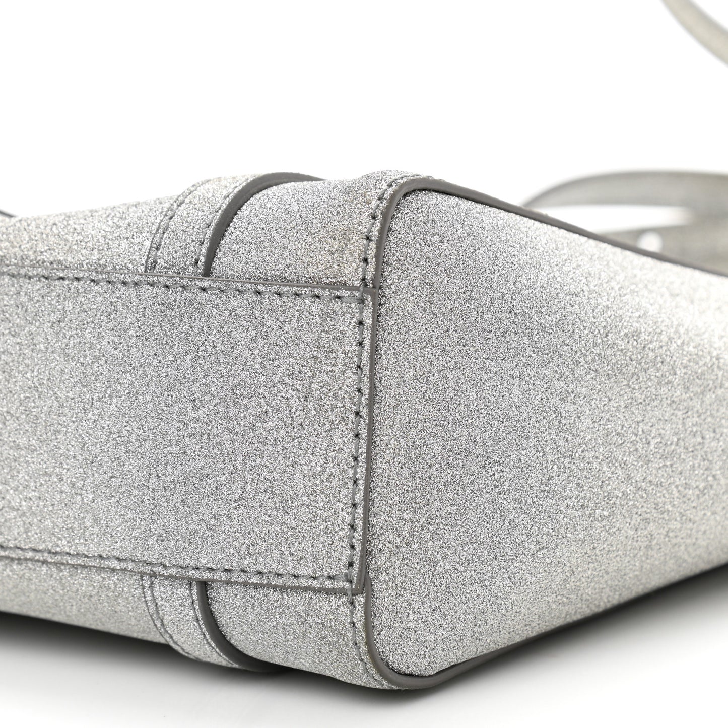 Glitter Calfskin XXS Everyday Tote Silver