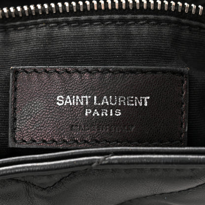 Saint Laurent Calfskin Y Quilted Monogram Small Loulou Backpack Black 6 of 14
