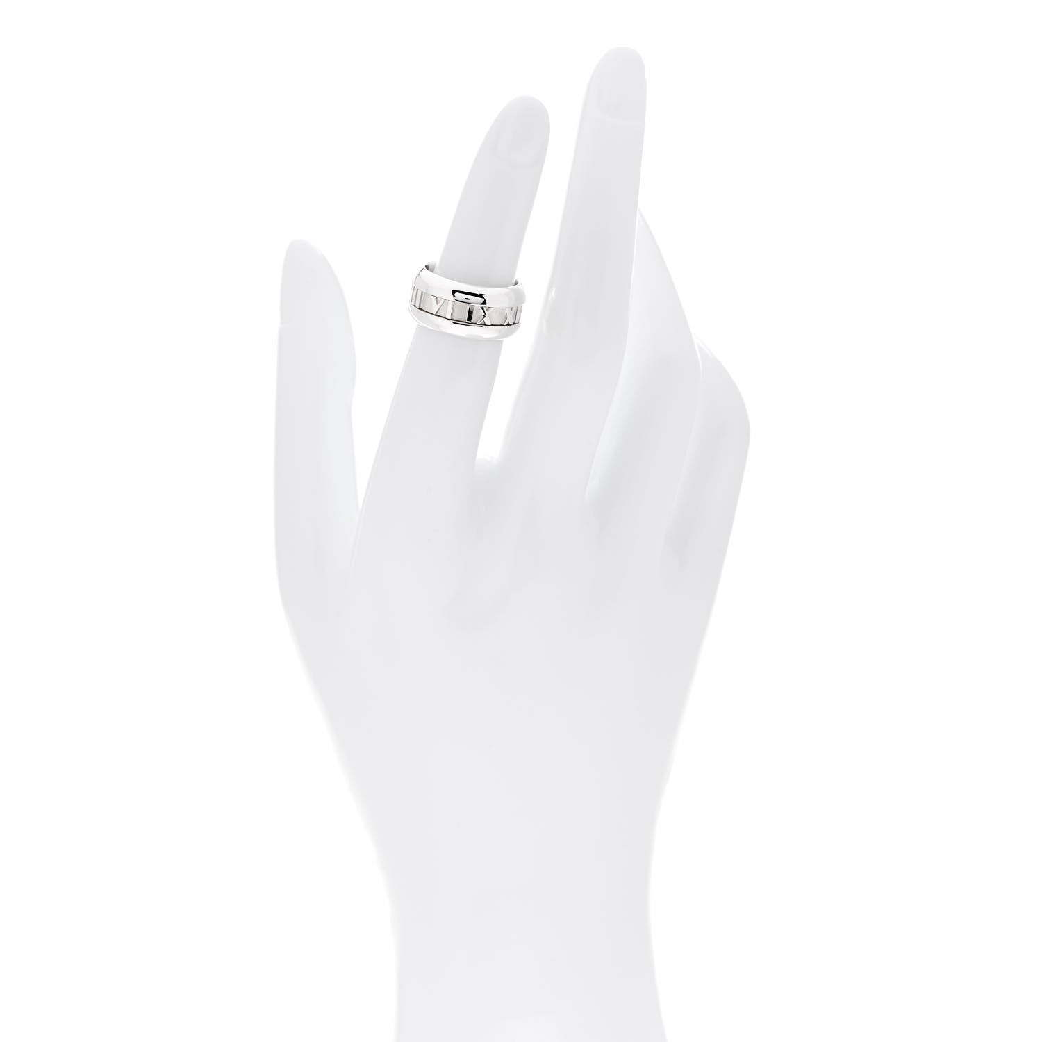 Tiffany Sterling Silver Atlas Band Ring 49 5 2 of 5