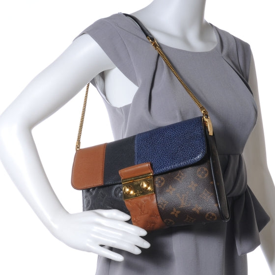 Louis Vuitton Monogram Blocks Pochette Plate Marine 2 of 8