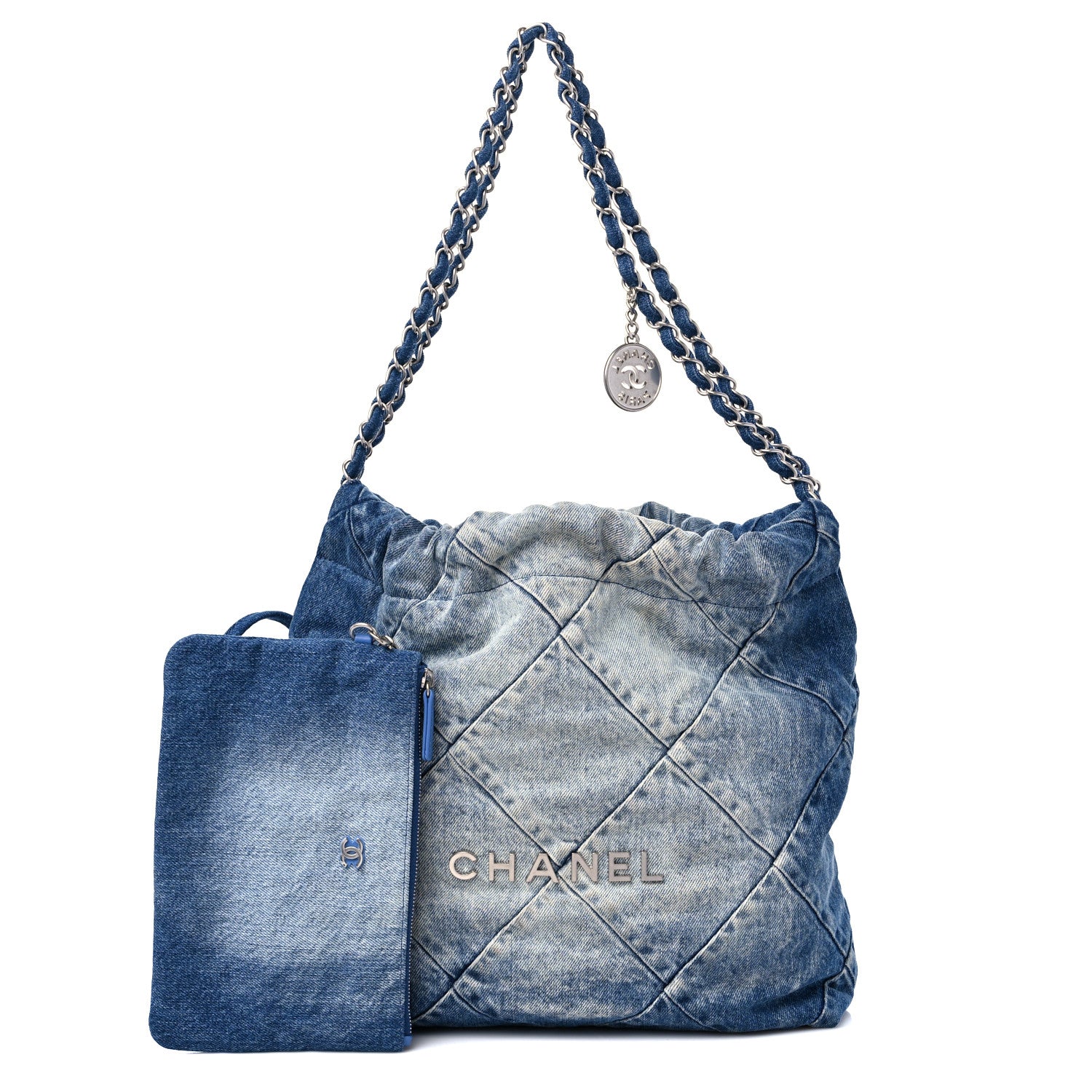 Chanel Denim Quilted Chanel 22 Blue 1 of 11