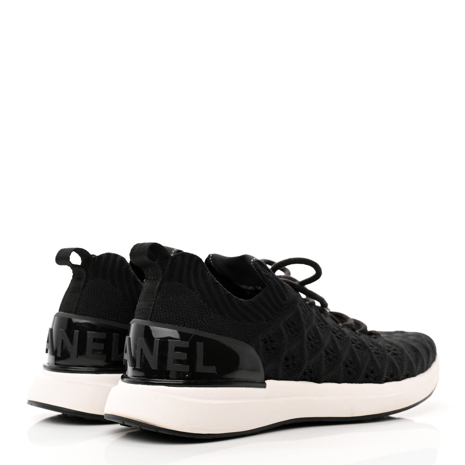 Chanel Fabric Logo Sneakers 36 Black 4 of 12