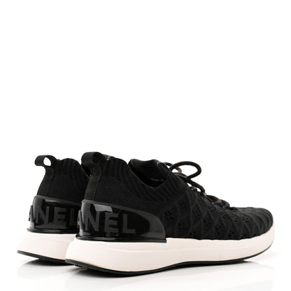 Chanel Fabric Logo Sneakers 36 Black 4 of 12