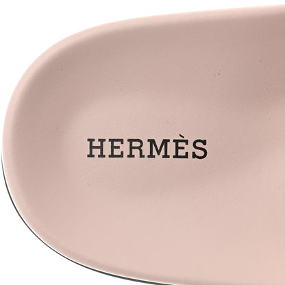Hermes Suede Goatskin Womens Chypre Sandals 40.5 Rose Porcelaine 6 of 8